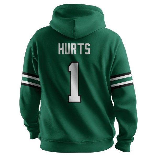 Jalen Hurts Captain 1 Philadelphia Football Unisex Hoodie