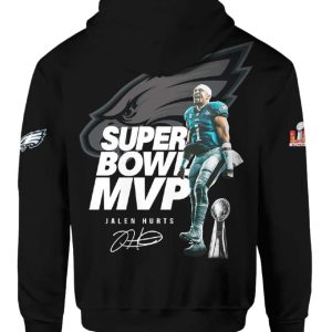 Jalen Hurts Love Hurts Super Bowl LIX MVP Hoodie 3