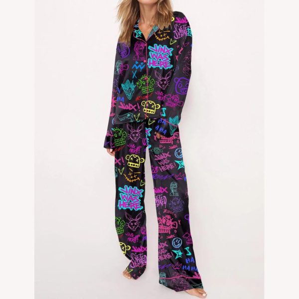 Jinx Graffiti Satin Pajama Set