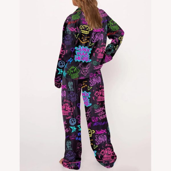 Jinx Graffiti Satin Pajama Set