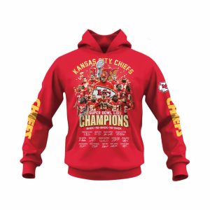 Chiefs Super Bowl 2025 Champions Signature 3D Hoodie