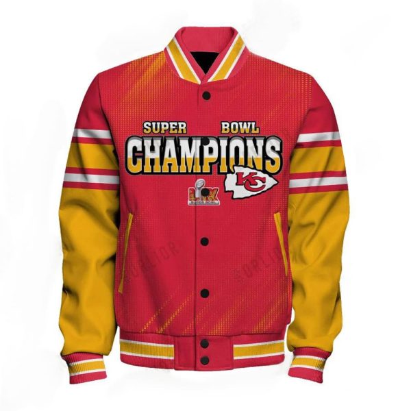 KC Chiefs Super Bowl LIX Champions Baseball Jacket