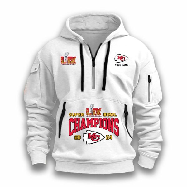 KC Chiefs Super Bowl LIX Champions Quarter Zip Hoodie