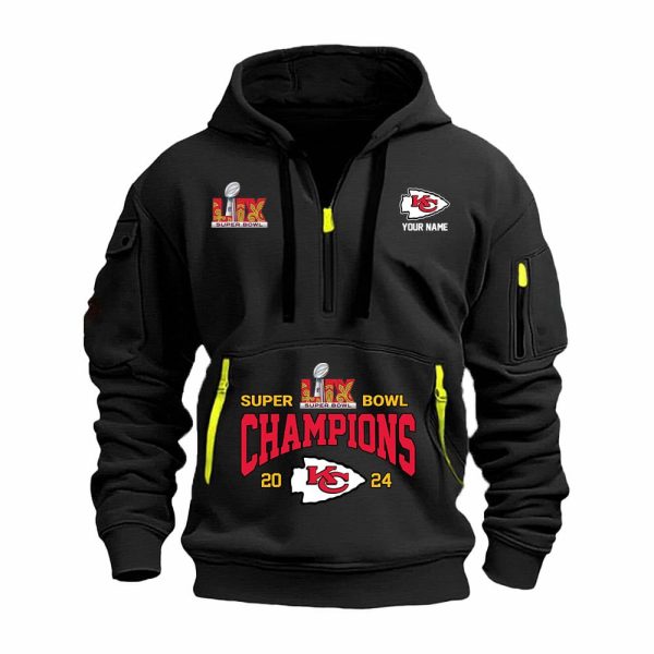 KC Chiefs Super Bowl LIX Champions Quarter Zip Hoodie