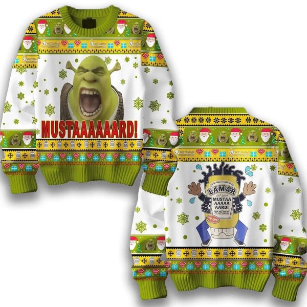 Kendrick Lamar Shrok Mustard Christmas Ugly Sweater