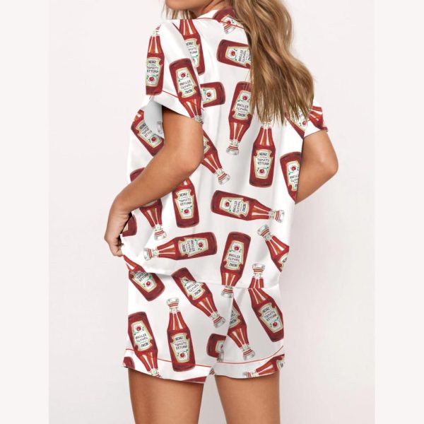 Ketchup Bottle Satin Pajama Set