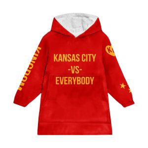 3 Peat Kansas City Football Unisex Blanket Hoodie