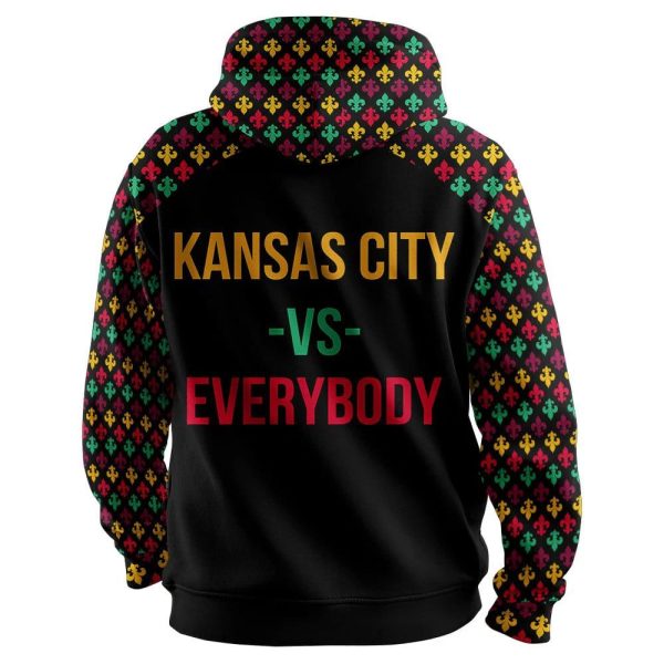 Mardi Gras Chiefs Football Unisex Hoodie