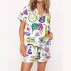 Mardi Gras Satin Pajama Set