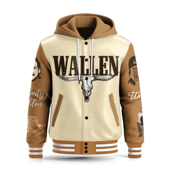 Morgan Wallen I’m The Problem Tour 2025 Hooded Baseball Jacket