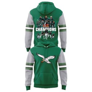 Eagles Kelly Green Super Bowl LIX Champions Hoodie