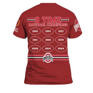 National Champions 2024 Ohio State 9 Time National Champions Shirt 2