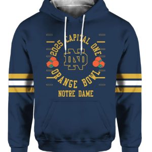 Notre Dame 2025 Capital One Orange Bowl Football Unisex Hoodie 2