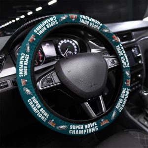 Eagles Super Bowl LIX Champions Steering Wheel Cover1