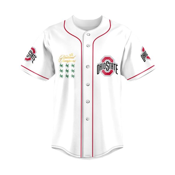 Ohio State 9X National Champions Baseball Jersey