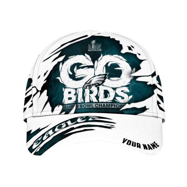 Personalized Eagles Go Birds Super Bowl Champions LIX Hat