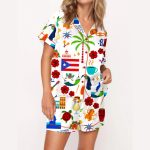 Puerto Rico Vacation Satin Pajama Set