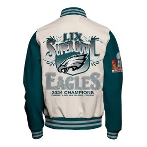 Eagles Super Bowl 2025 Celebrate The Victory Varsity Jacket 3