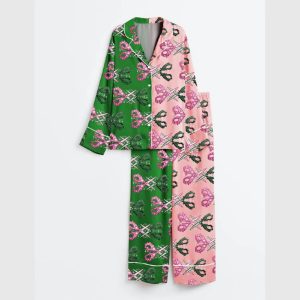 Wicked Scissors Satin Pajama Set1