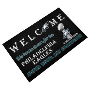 Welcome This House Cheers For The Eagles Super Bowl LIX Champions Doormat 2