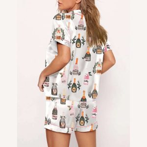 Champagne Wine Bottles Pajama Set1
