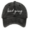 Retro Bird Gang Print Baseball Cap