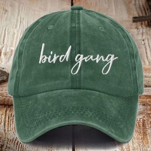 Retro Bird Gang Print Baseball Cap1