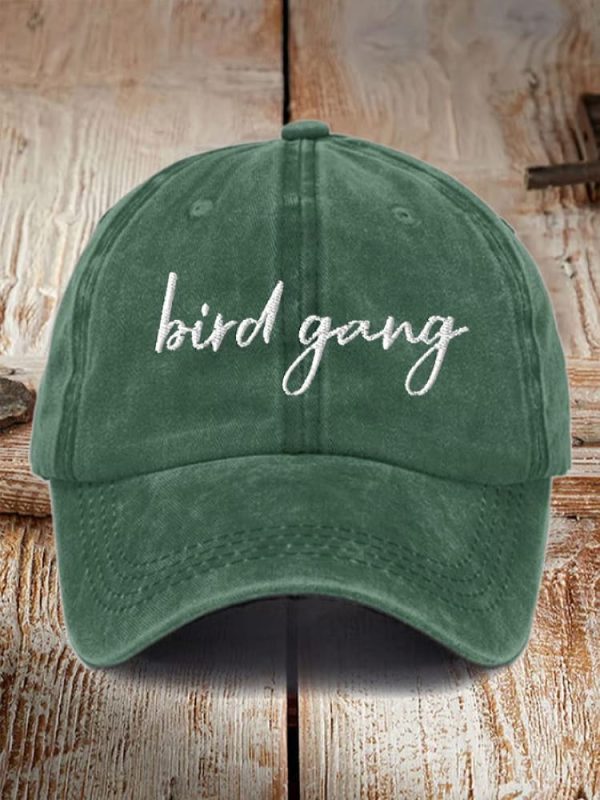 Retro Bird Gang Print Baseball Cap