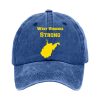 Retro West Virginia Strong Almost Heaven Print Baseball Cap