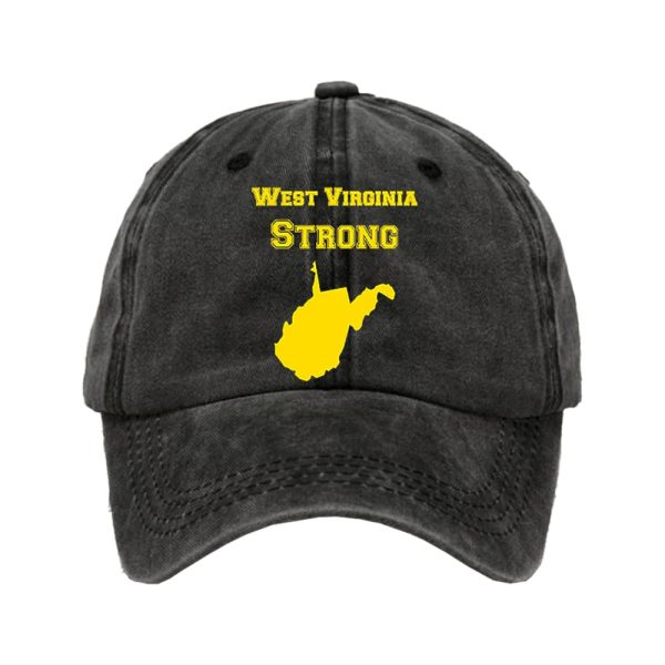 Retro West Virginia Strong Almost Heaven Print Baseball Cap