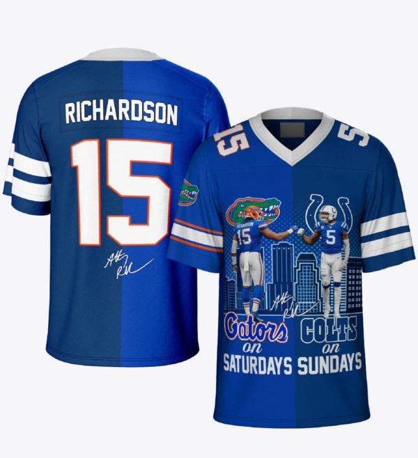 Richardson Gators On Saturdays Colts On Sundays Jersey