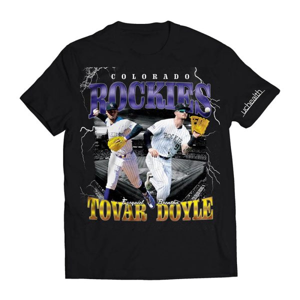 Rockies Brenton Doyle & Ezequiel Tovar Gold Glove Shirt 2025 Giveaway