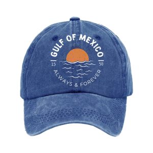 Gulf Of Mexico Always And Forever Print Baseball Cap1