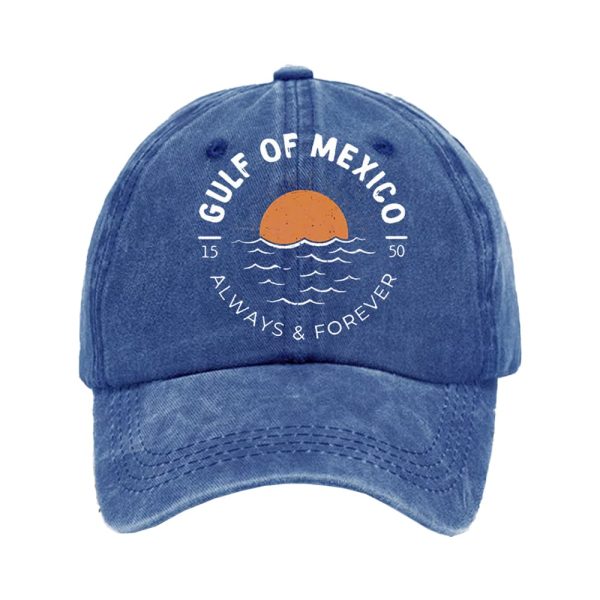 Gulf Of Mexico 1550 Always And Forever Print Baseball Cap