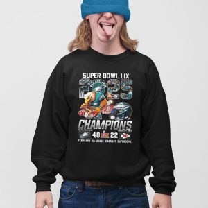 Eagles Super Bowl LIX 2025 Champions 40 22 Chiefs Shirt 5