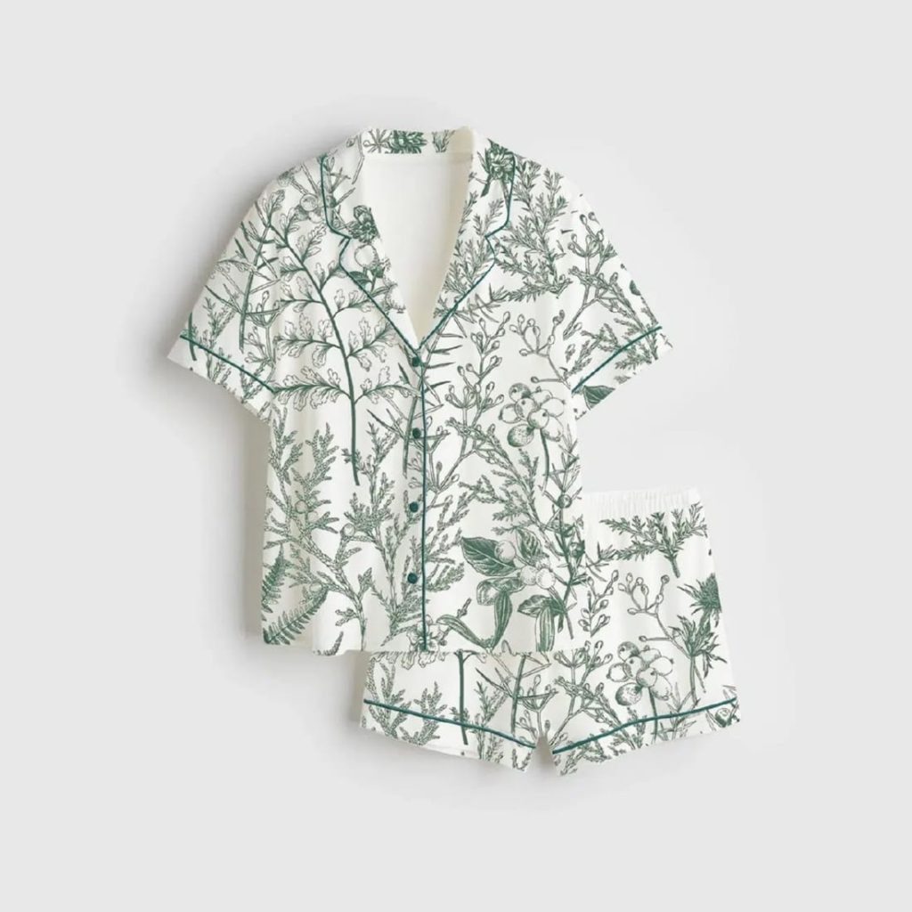 Sage Garden Satin Pajama Set Sage Garden Satin Pajama Set