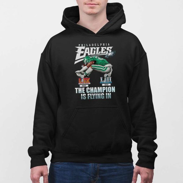 Saquon Barkley Backwards Hurdle Eagles 2X Super Bowl The Champion Is Flying In Shirt