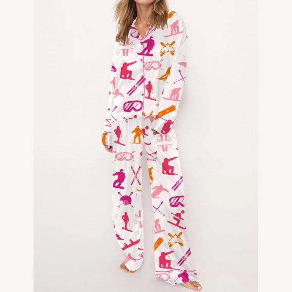 Snowboarding Satin Pajama Set