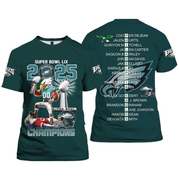 Super Bowl LIX 2025 Champions Eagles Shirt