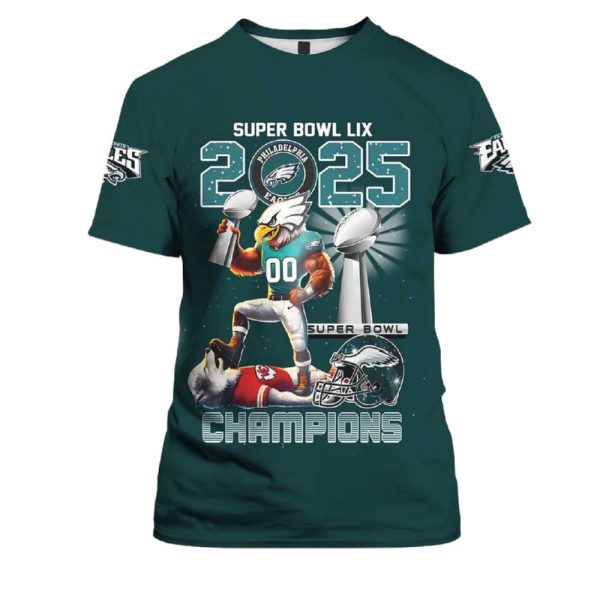 Super Bowl LIX 2025 Champions Eagles Shirt