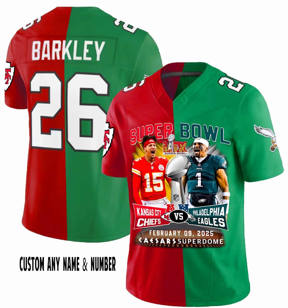 Super Bowl LIX Chiefs Vs Eagles Jersey Super Bowl LIX Chiefs Vs Eagles Jersey