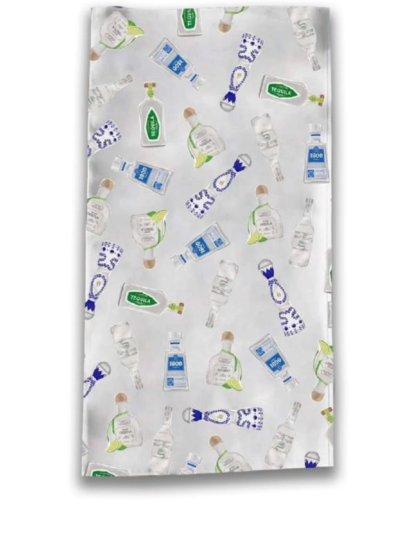 Tequila Bottles Beach Towel