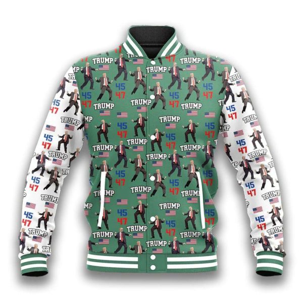 Trump Dance 45 47 Varsity Jacket