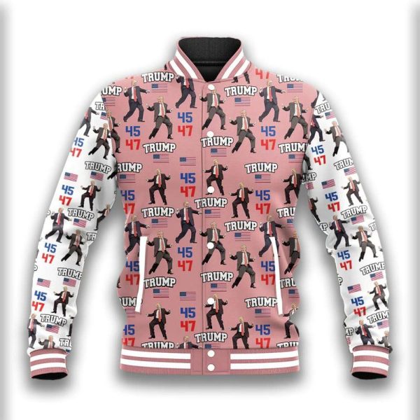 Trump Dance 45 47 Varsity Jacket