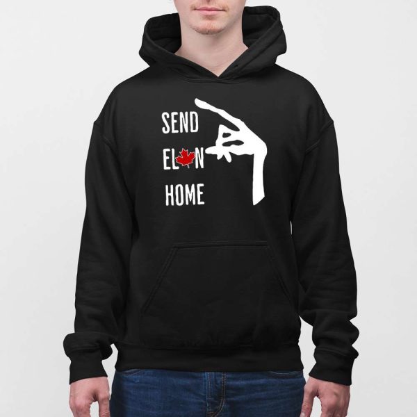 V-neck Retro Canada Send Elon Home Print T-Shirt
