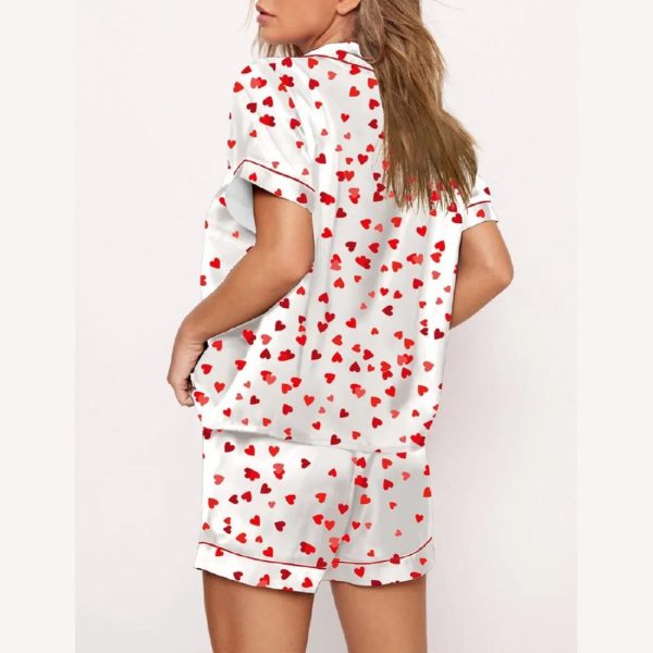 Valentines Romantic Red Hearts Pajama Set
