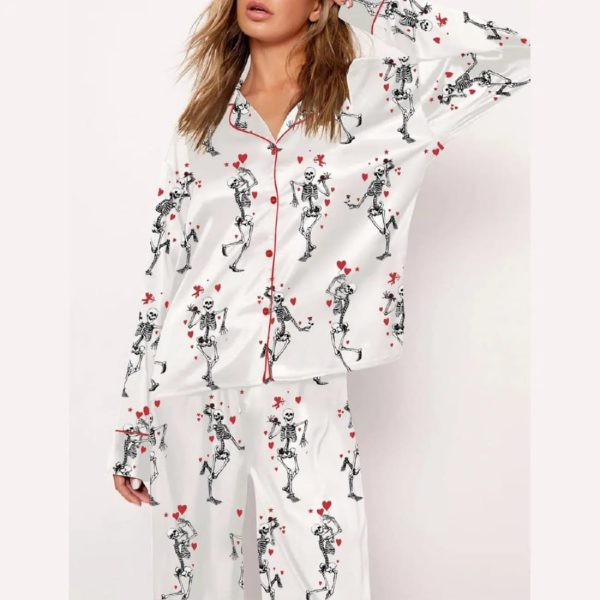 Valentines Skellie Pajama Set