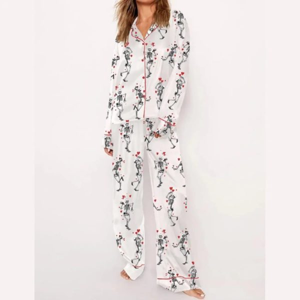 Valentines Skellie Pajama Set