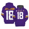 Vikings Captain Jefferson 18 Football Unisex Hoodie