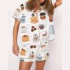 Vintage Coffee Time Art Print Pajama Set